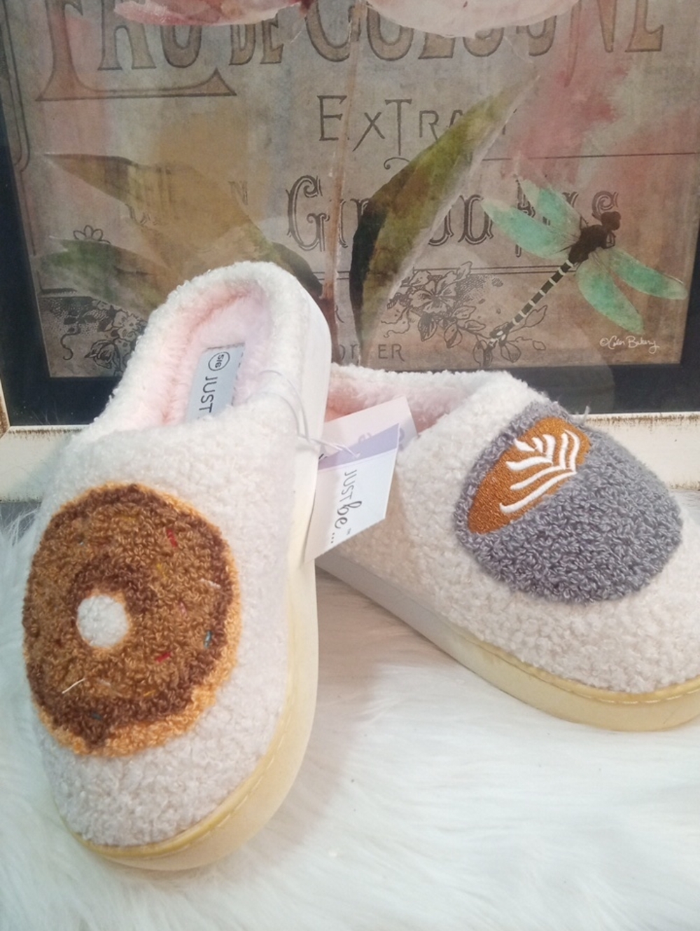 JUST BE COFFEE/DONUT SLIPPERS